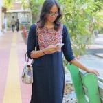 Elegant Black Printed Cotton Kurti – Timeless Everyday Styl